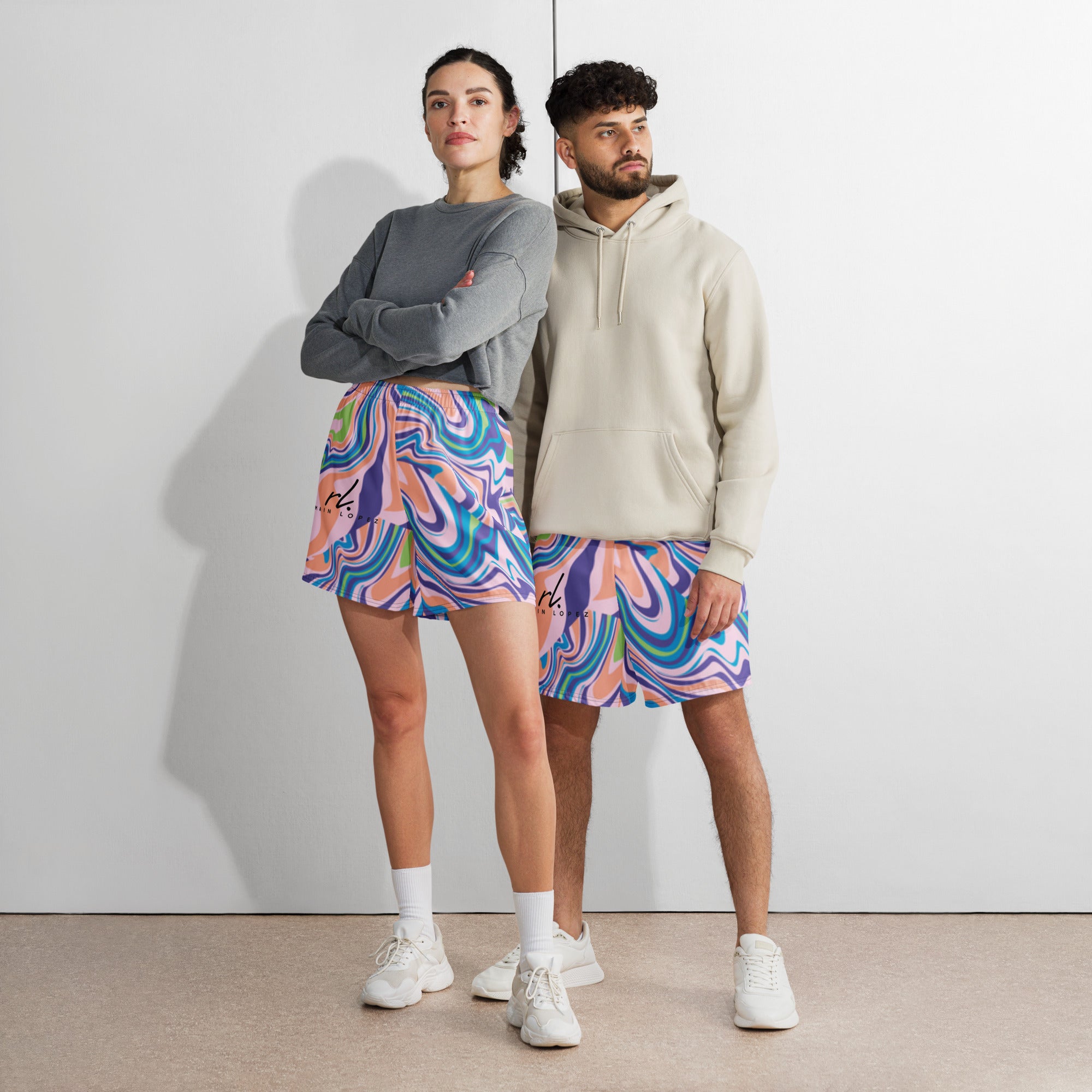 All-Over Print Unisex Athletic Long Shorts